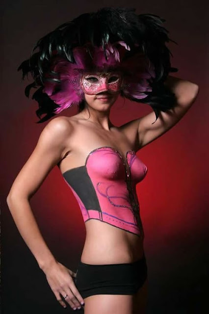 body paint girl sexy gallery masked