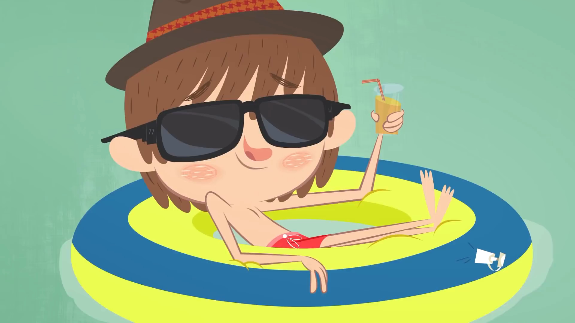 Shirtless Drawn Cartoon Boys: Matt in Swimming Trunks