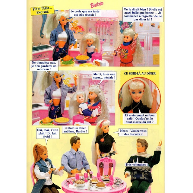 Page sept du roman-photos de Barbie et Shelly, un après-midi au supermarché.