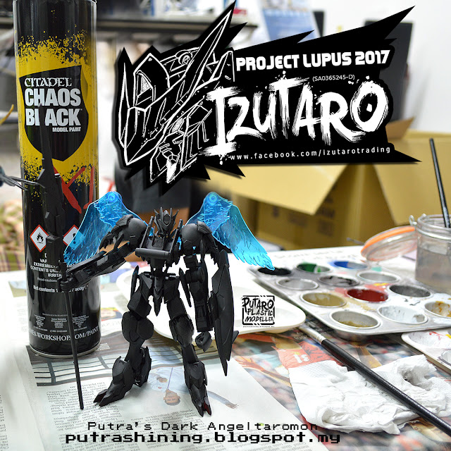 Izutaro Project Lupus 2017: Dark Angeltaromon - HGIBO 1/144 Gundam Barbatos Lupus Rex Custom Paint by Putra Shining