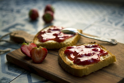 strawberry jam homemade by pearl before swine recipe, jam, toast