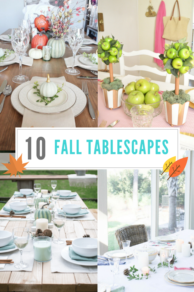 Fall Tablescapes at GingerSnapCrafts.com #fall #tablescapes
