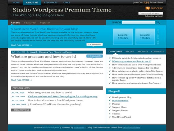 36 Amazing Free Premium Wordpress Theme