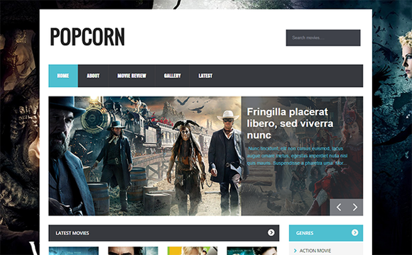 Popcorn - Template Blogspot website phim đẹp