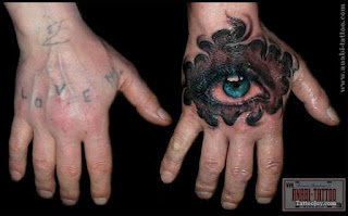cover-up tattoo: biomechanical eye