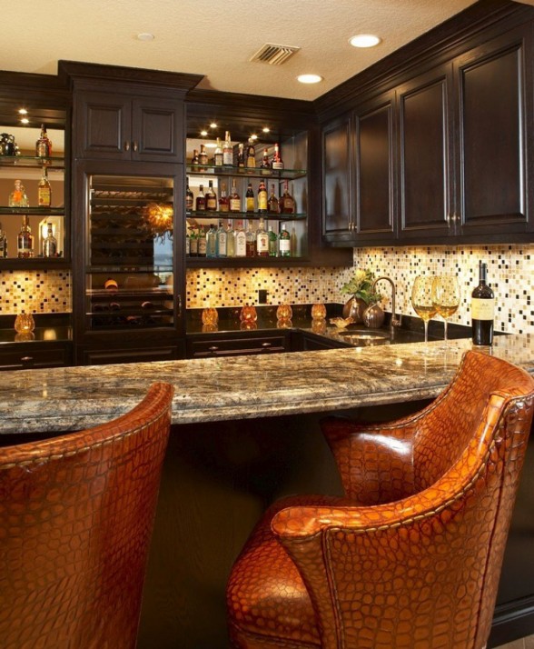 lavish home bar idea