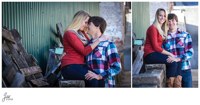 Downtown Lynchburg Fall Liberty University Couples Session