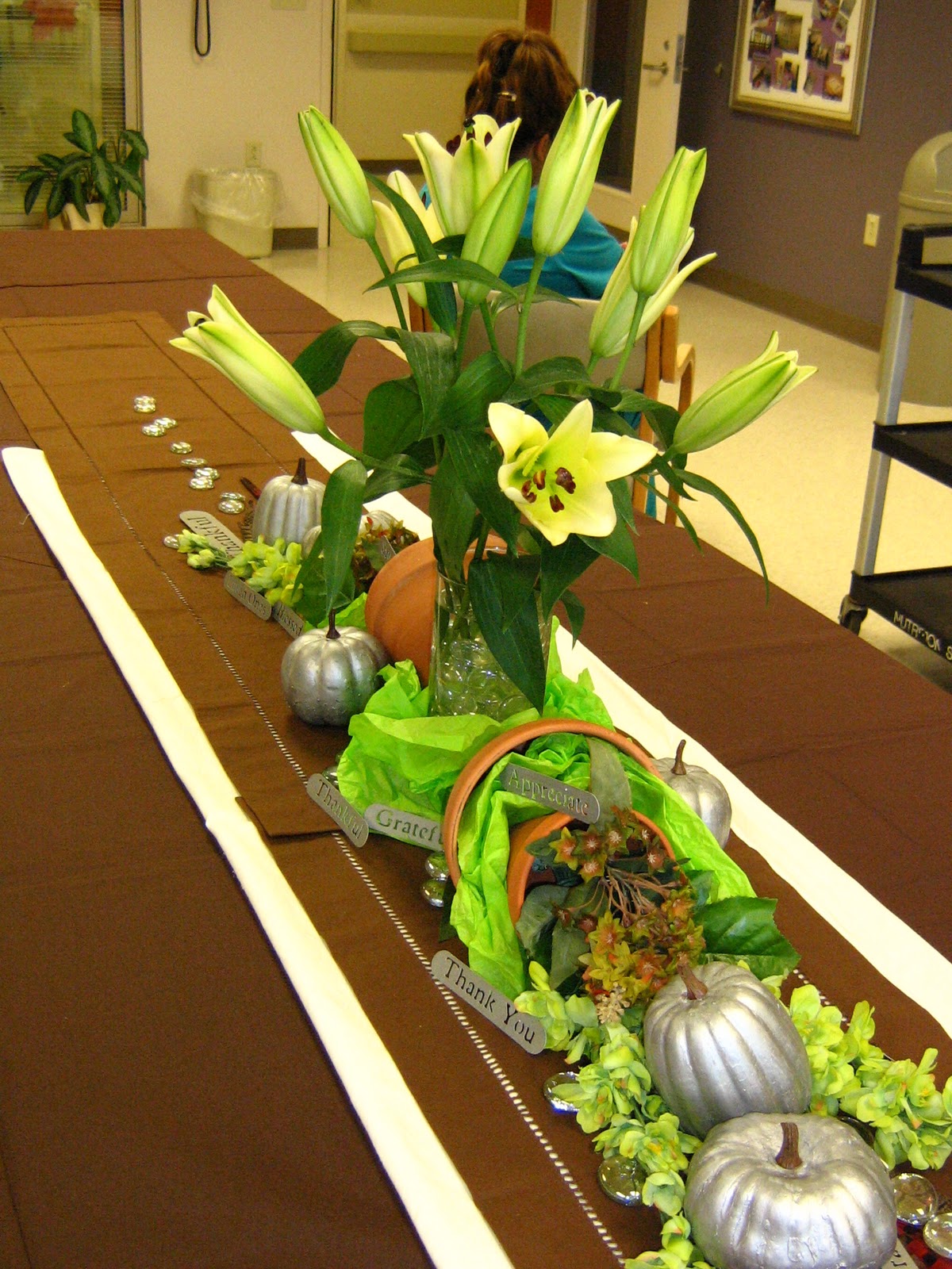 runners tree Thanksgiving table dollar Butterfly at Centerpiece  Jungle: