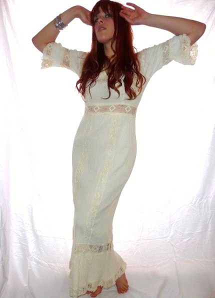 I 39m also into the cream Mexican wedding dress with the see through crochet