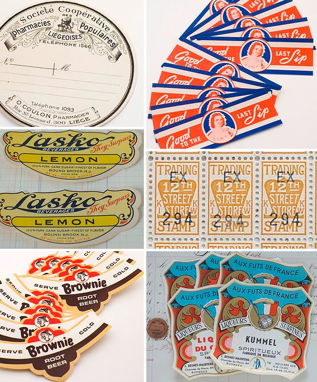 They collect vintage labels tickets stamps and much more to purchase