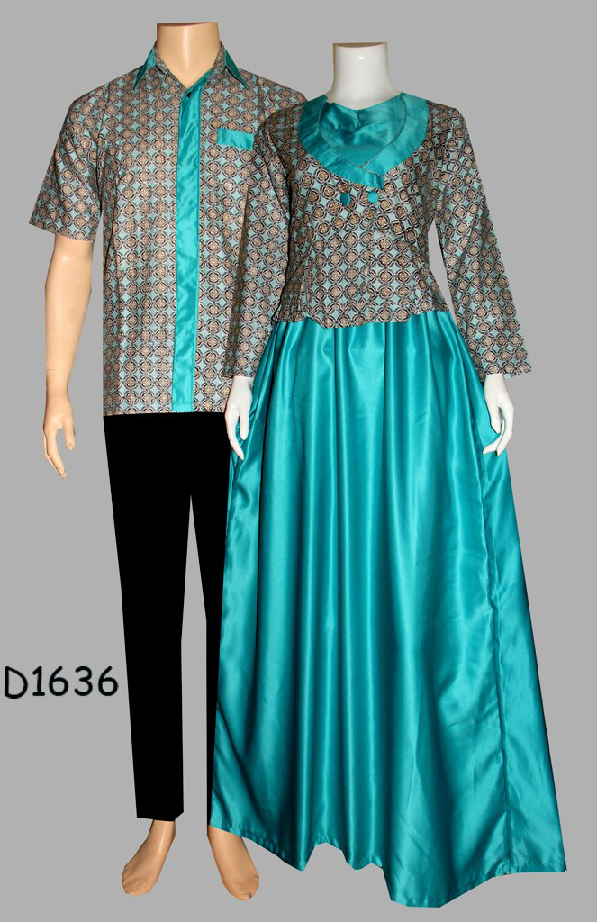 Model Baju Batik Couple Gamis Modern Terbaru