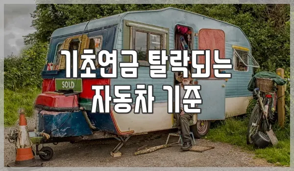 기초연금 탈락되는 자동차 기준