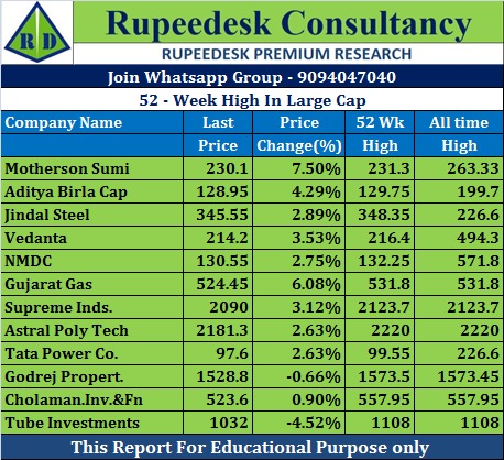 52-Week High In Large Cap