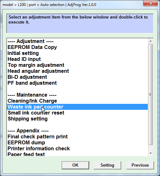 Resetter adjustment program epson l210