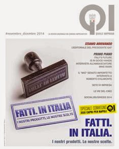 QI Quale Impresa - Novembre & Dicembre 2014 | TRUE PDF | Bimestrale | Professionisti | Imprenditoria | Economia | Industria | Politica
QI Quale Impresa è il periodico mensile dei Giovani Imprenditori di Confindustria nazionale che ospita sulle proprie pagine articoli degli stessi G.I. ed interviste a esponenti di primo piano del mondo economico, industriale e politico.