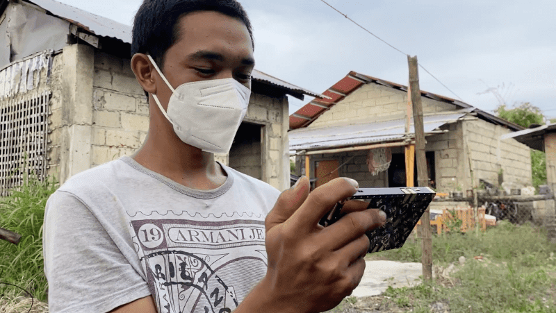 The student, Eugene enjoys the internet with better signals