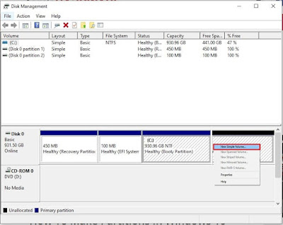 Create and format a hard disk partition