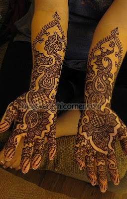 Pakistani Arabic mehndi patterns