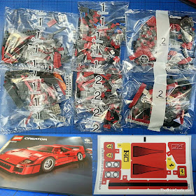 LEGO Ferrari F40 set 10248 bags stickers and booklet