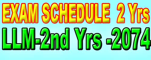 Exam routine of LLM 2 Years LLM 2nd year 2076