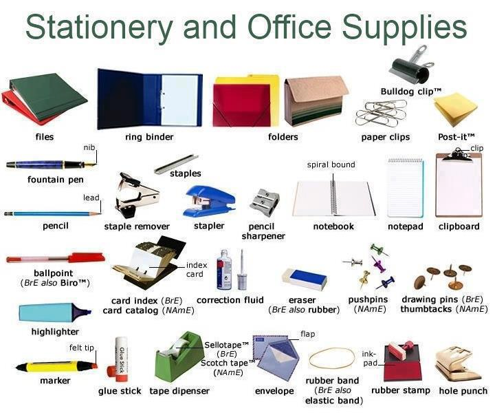 their equipment office uses and Honori Supplies Office Stationery & Garcia: English