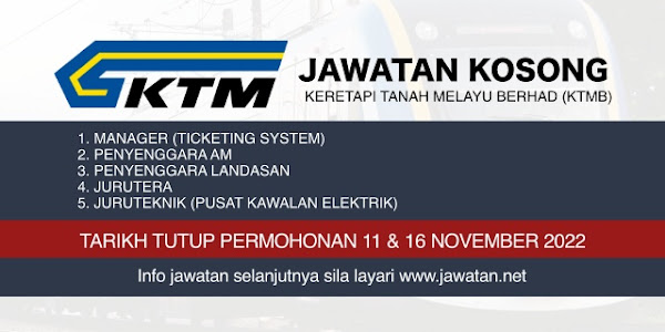 Jawatan Kosong KTMB November 2022