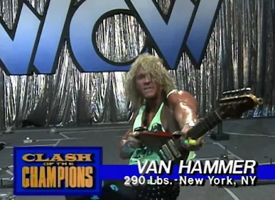 WCW Clash of the Champions 17 - Heavy Metal Van Hammer prepares for his match with Cactus Jack