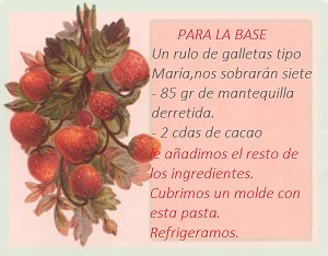 Los pasteles de Rosa: CHEESECAKE DE CHOCOLATE CON FRESONES