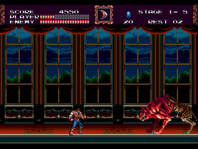 Le premier boss de Castlevania Bloodlines sur Megadrive