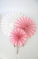 Robert Gordon Pink and White and Striped Fans
