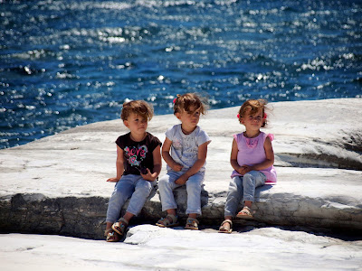 White rocks in Limassol, babies