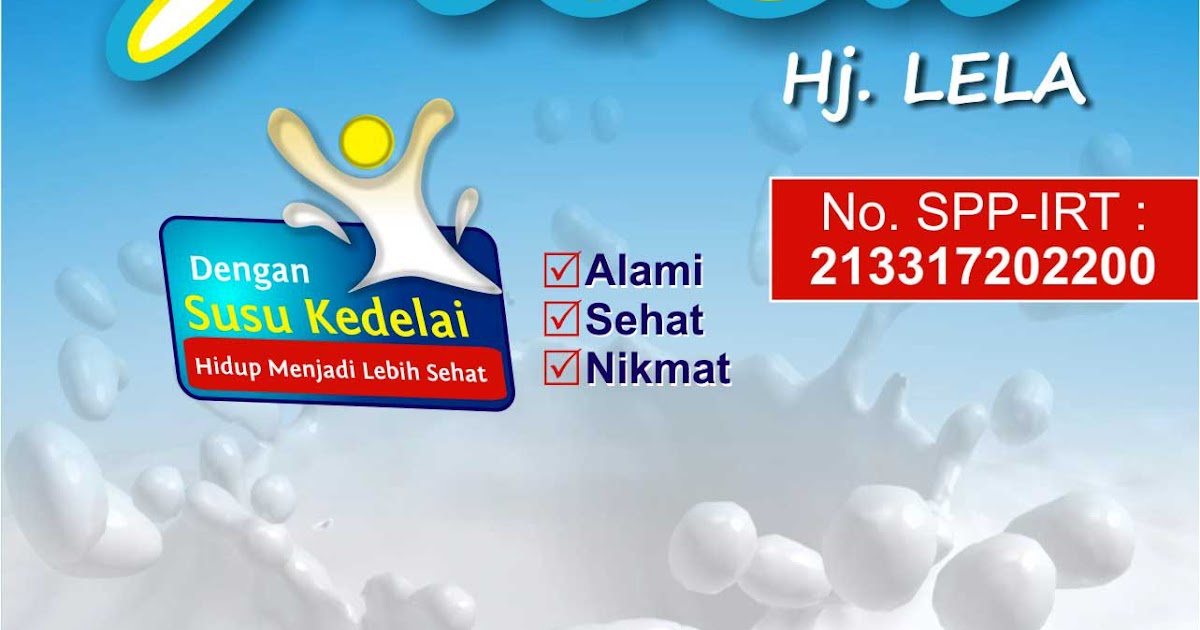 Roll up Banner Susu Kedelai Fresh ~ Desain kaos