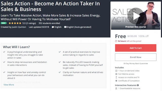 [100% Off] Sales Action - Become An Action Taker In Sales & Business| Worth 199,99$ 