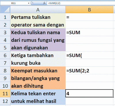 Rumus Matematika Microsoft Excel 2007 bag satu