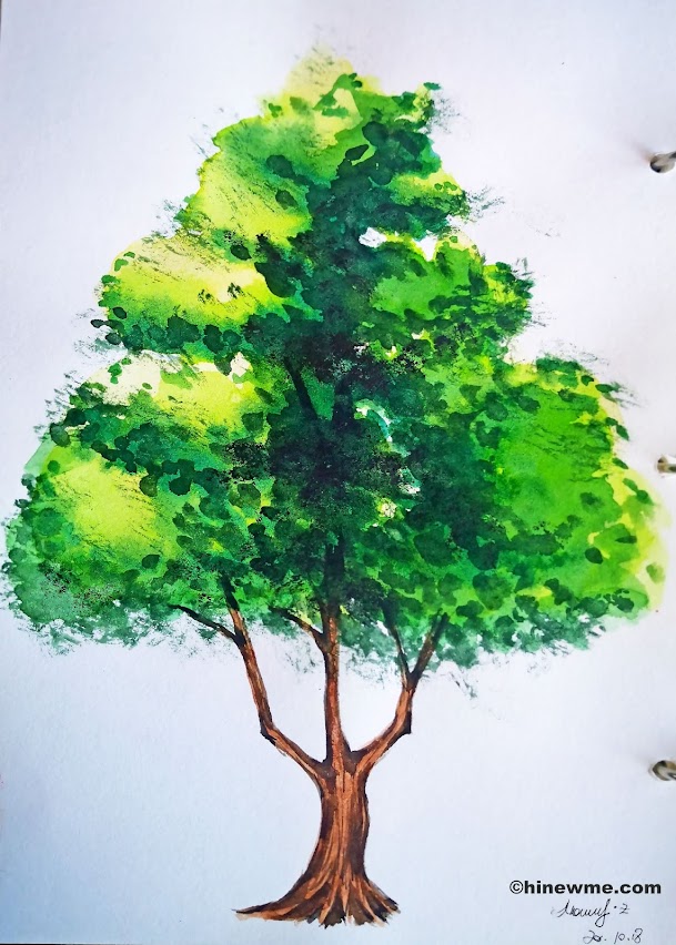 3ways skills draw the autumn tree,13 watercolor ideas, come to see my skill tips.