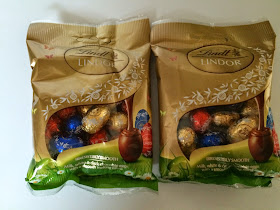 two packets of Lindo chocolate mini Easter eggs