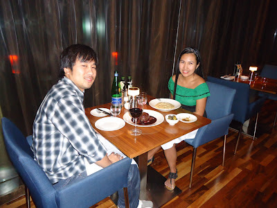 Ed and Lady in Filini Restaurant, Radisson Blu Hotel, Yas Island Abu Dhabi