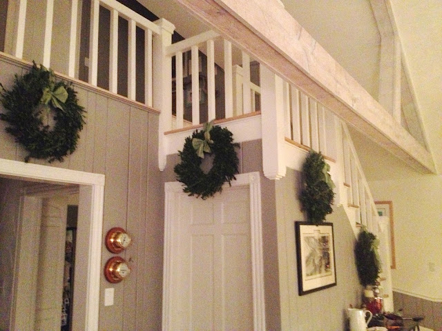 boxwood stair wreaths -- The Impatient Gardener