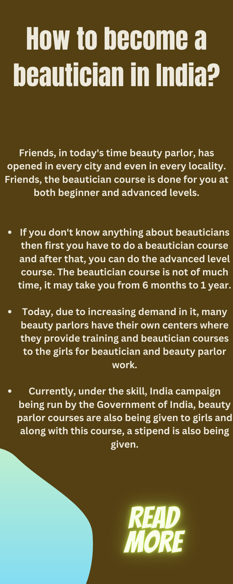 How to become a beautician in India 