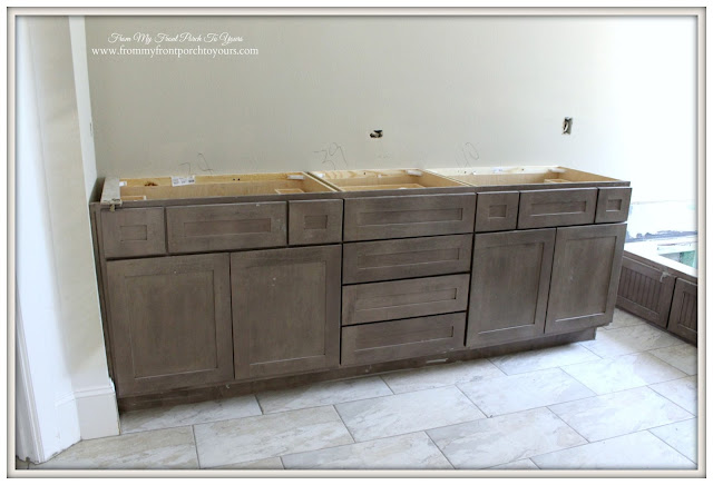 Suburban- Farmhouse-Master- Bathroom-Driftwood-Shaker-Cabinets-From My Front Porch To Yours