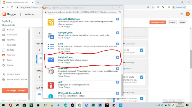 Blogger Siteye İletişim Formu Ekleme - Bgweblog