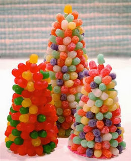 Arboles de Navidad Decorados con Dulces