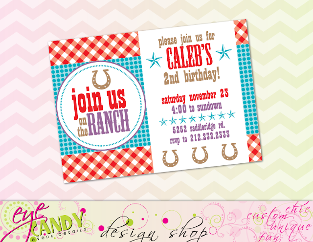 join us on the ranch, cowboy birthday party invitation, cowboy invite