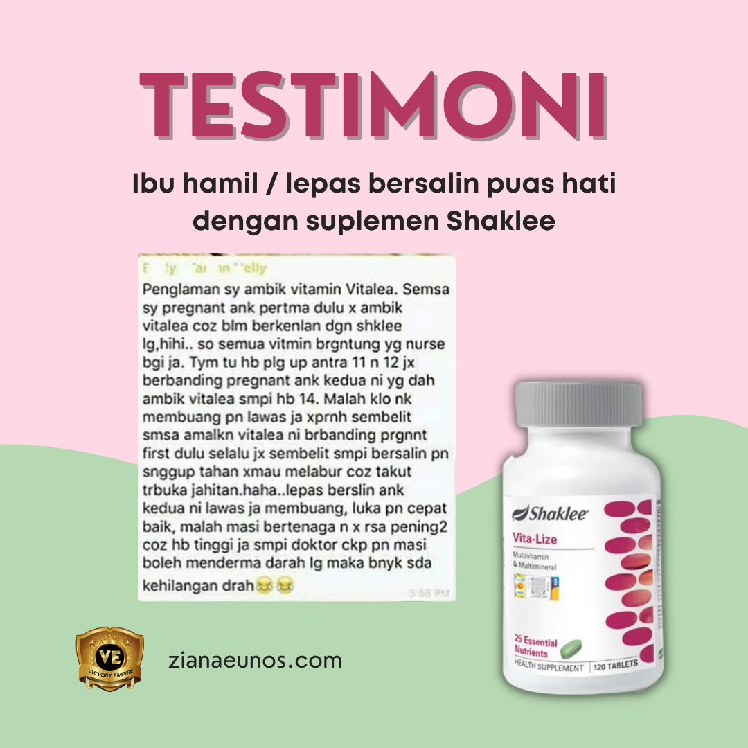 Testimoni multivitamin Vita-Lize Shaklee