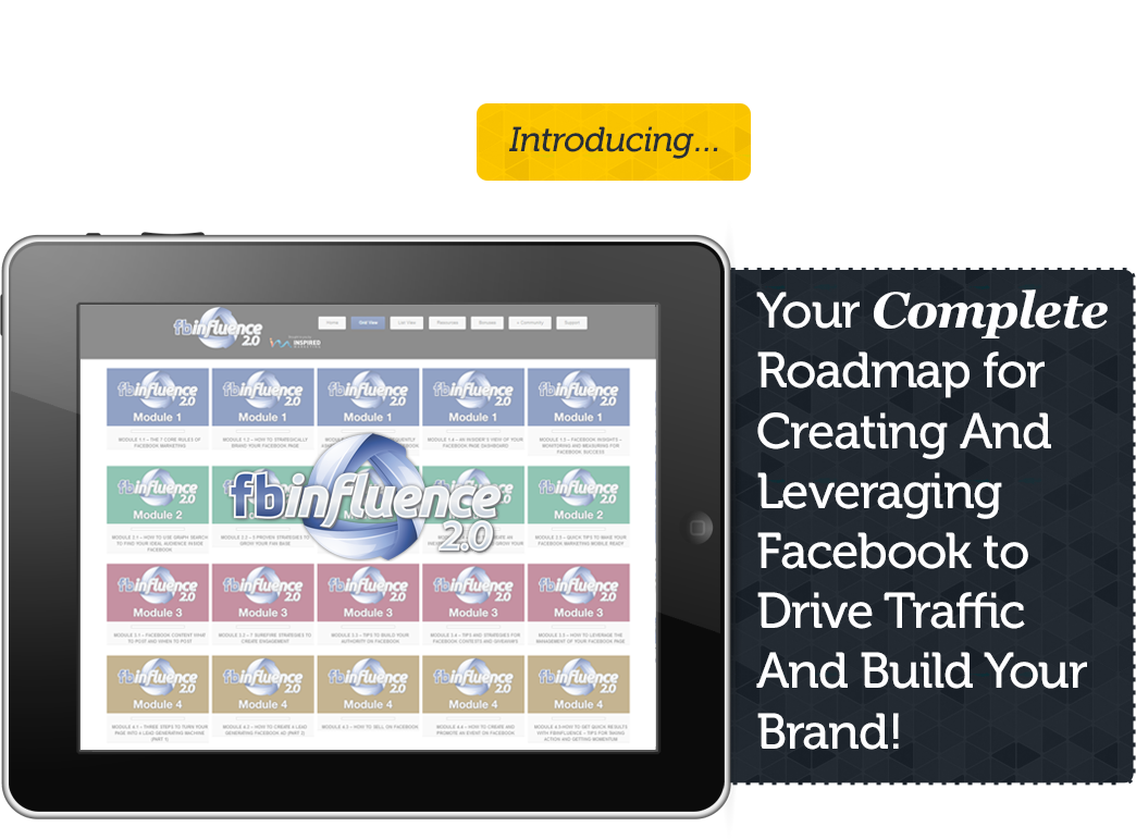 Your Complete Roadmap for Creating And Leveraging Facebook to Drive Traffic And Build Your Brand!