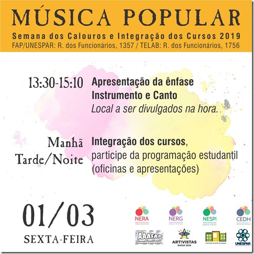 Sexta tarde Música Popular