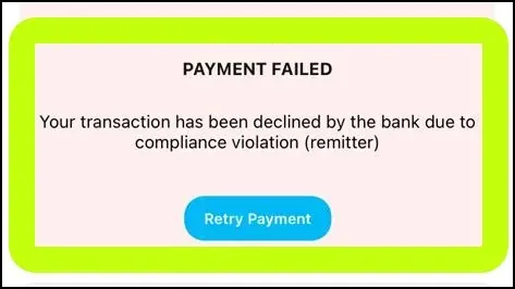 How To Fix Payment Failed Your Transaction Has Been Declined By The Bank Due To Compliance Violation (Remitter) Problem Solved on Paytm