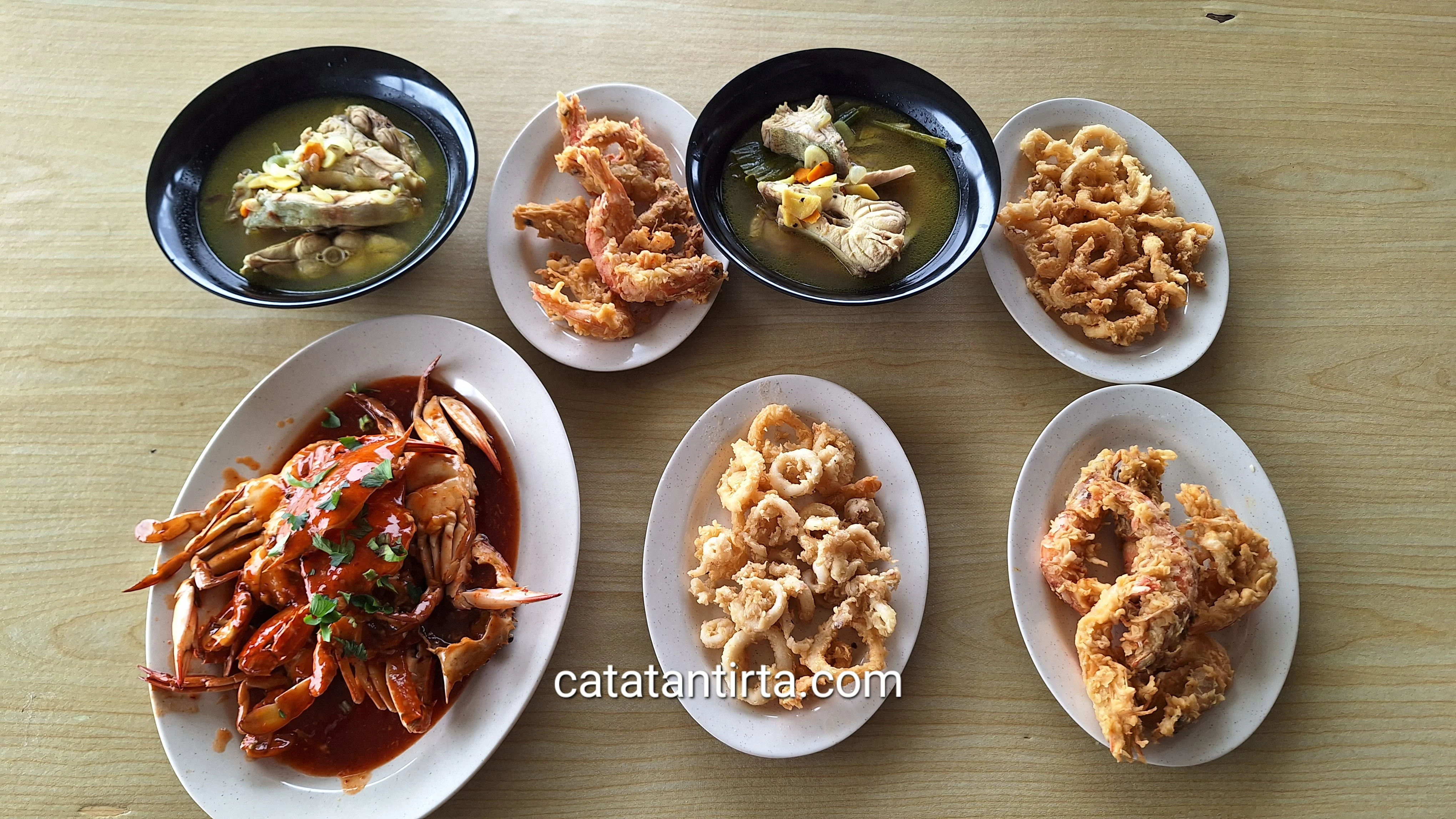 Kuliner seafood di kampung Terih Batam