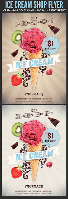  Ice Cream Shop Offer Flyer Template