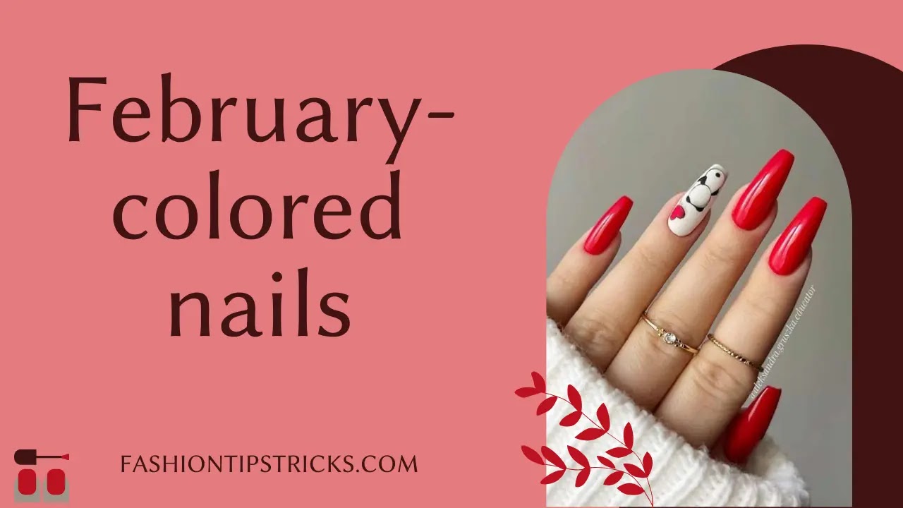February-colored nails